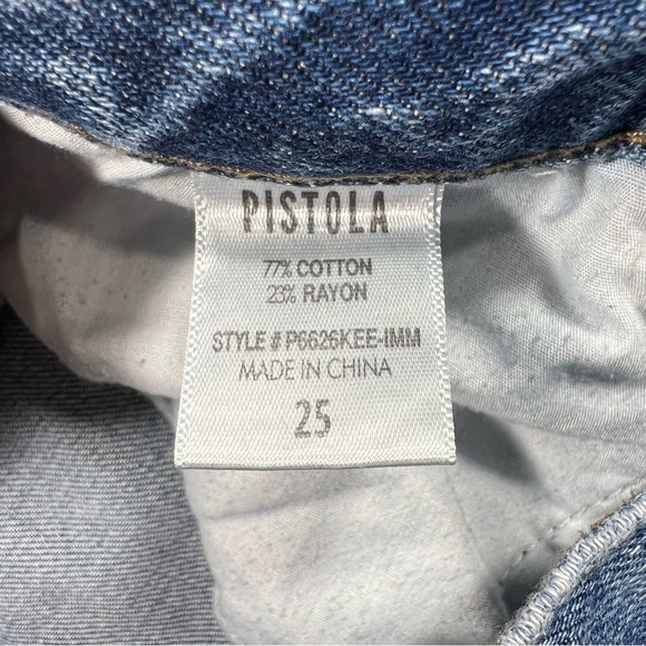 PISTOLA Jeans Skinny Fit High Rise Distressed P6626KEE-IMM Blue Size 25 - Picture 5 of 9